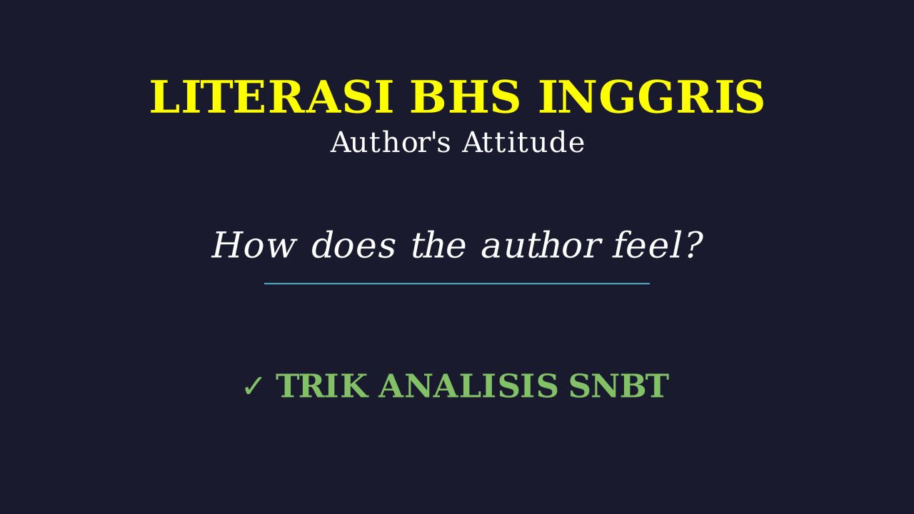 Understanding Author's Attitude