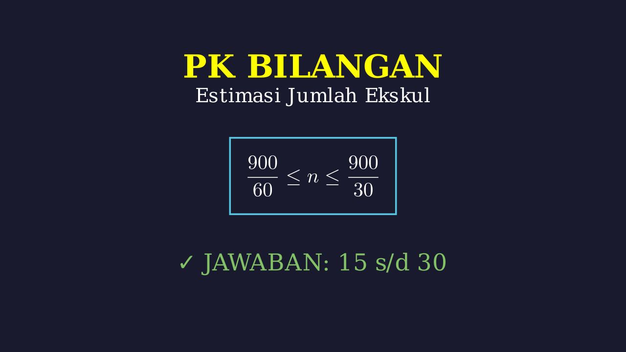 Menghitung Kelompok Ekstrakurikuler