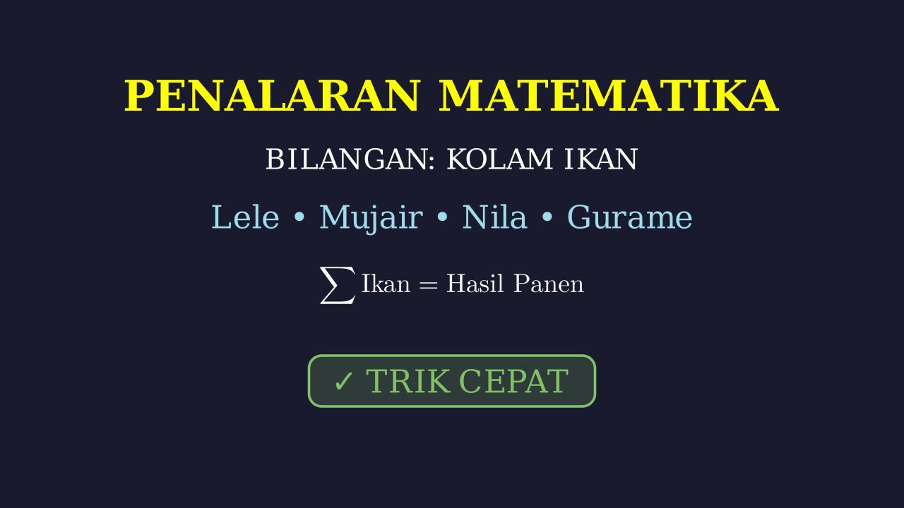 Soal Cerita Matematika: Kolam Ikan