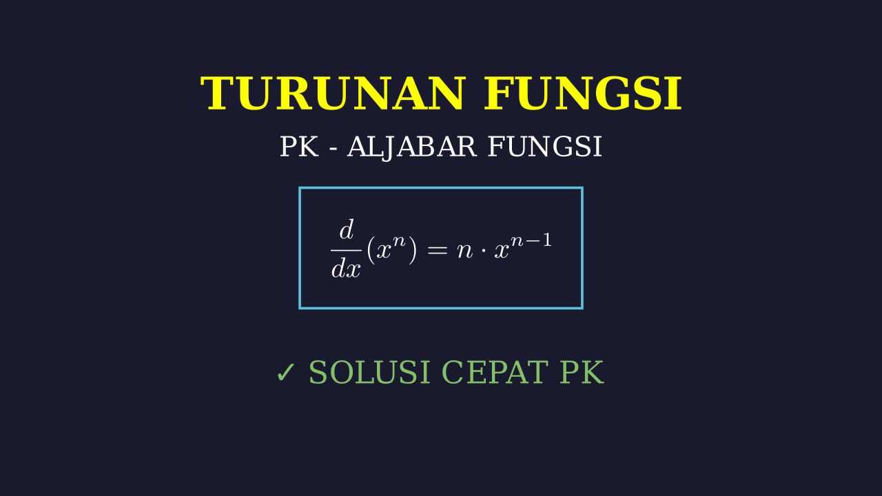 Konsep Dasar Turunan
