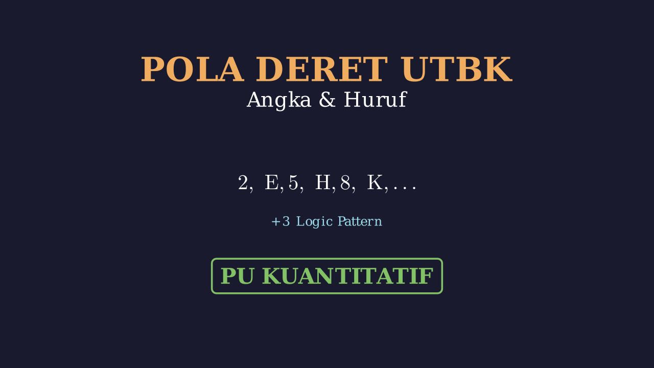 Pola Deret Angka & Huruf UTBK