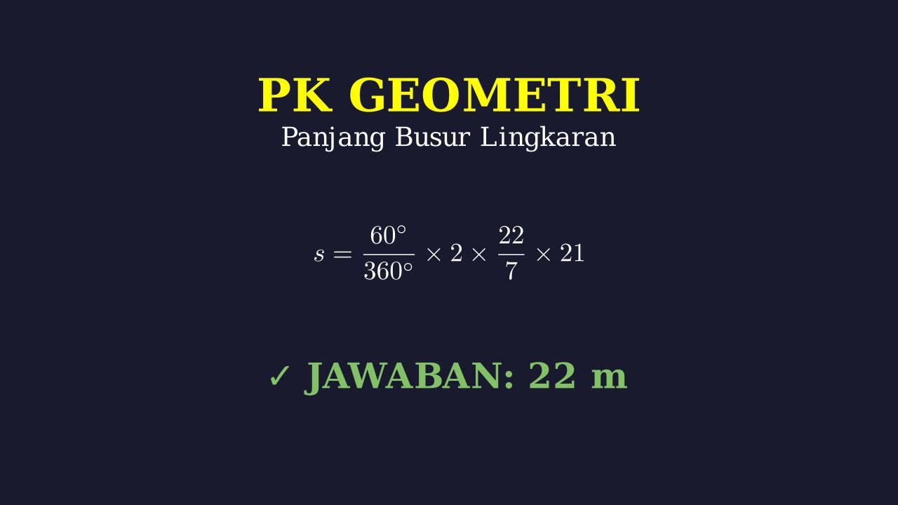 Menghitung Panjang Busur Lingkaran