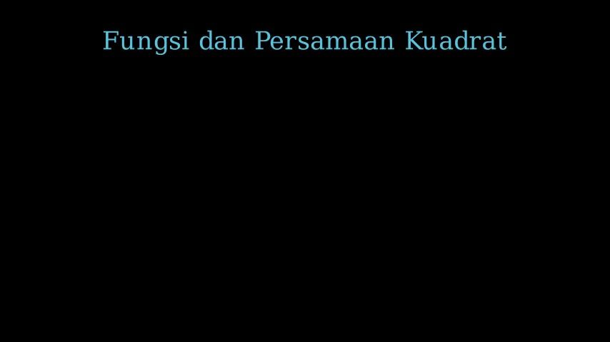 Fungsi dan Pemfaktoran Kuadrat