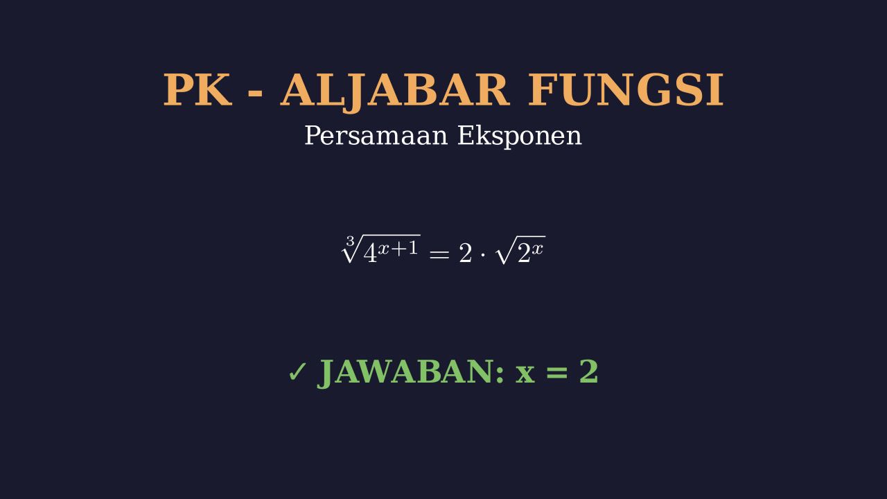 Menyelesaikan Persamaan Eksponen