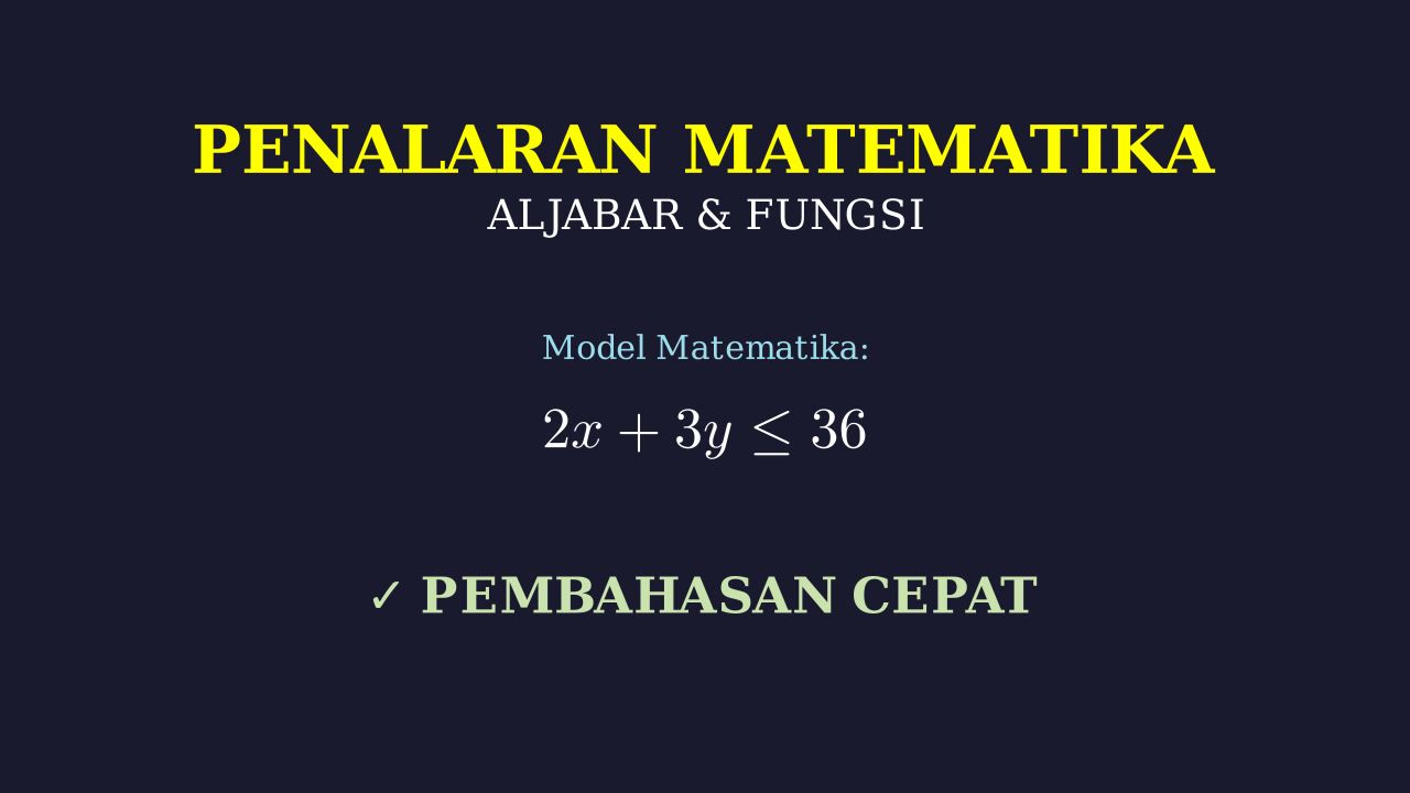 Program Linear: Optimasi Produksi Kue