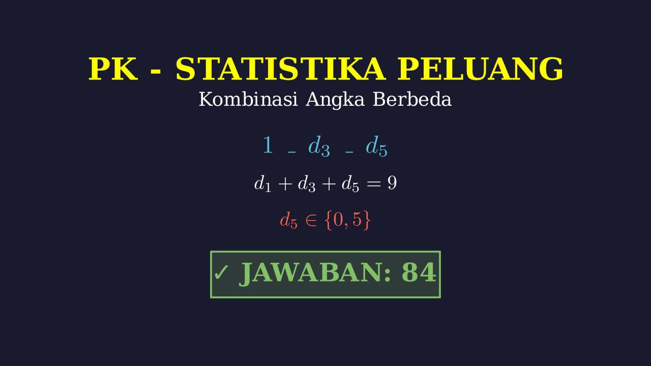 Kombinatorika: Angka Berbeda Kelipatan 5
