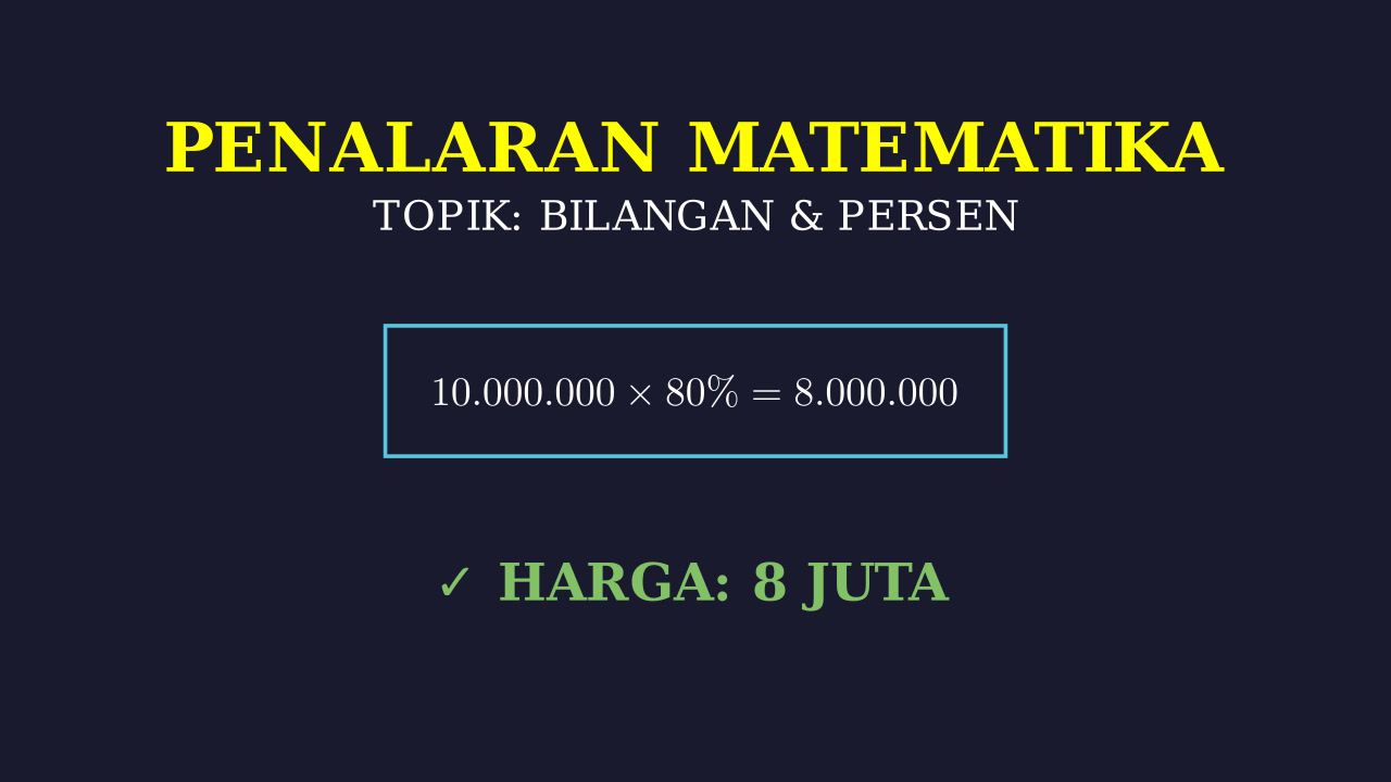 Penalaran Matematika: Diskon dan Angsuran