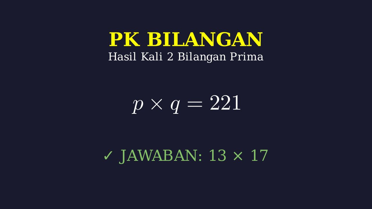Trik Cepat Mencari Faktor Prima 221