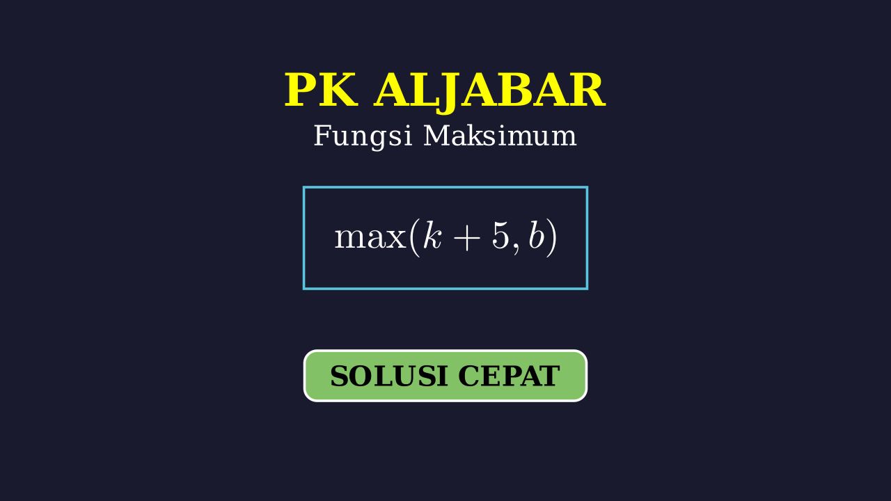 Memahami Notasi Max