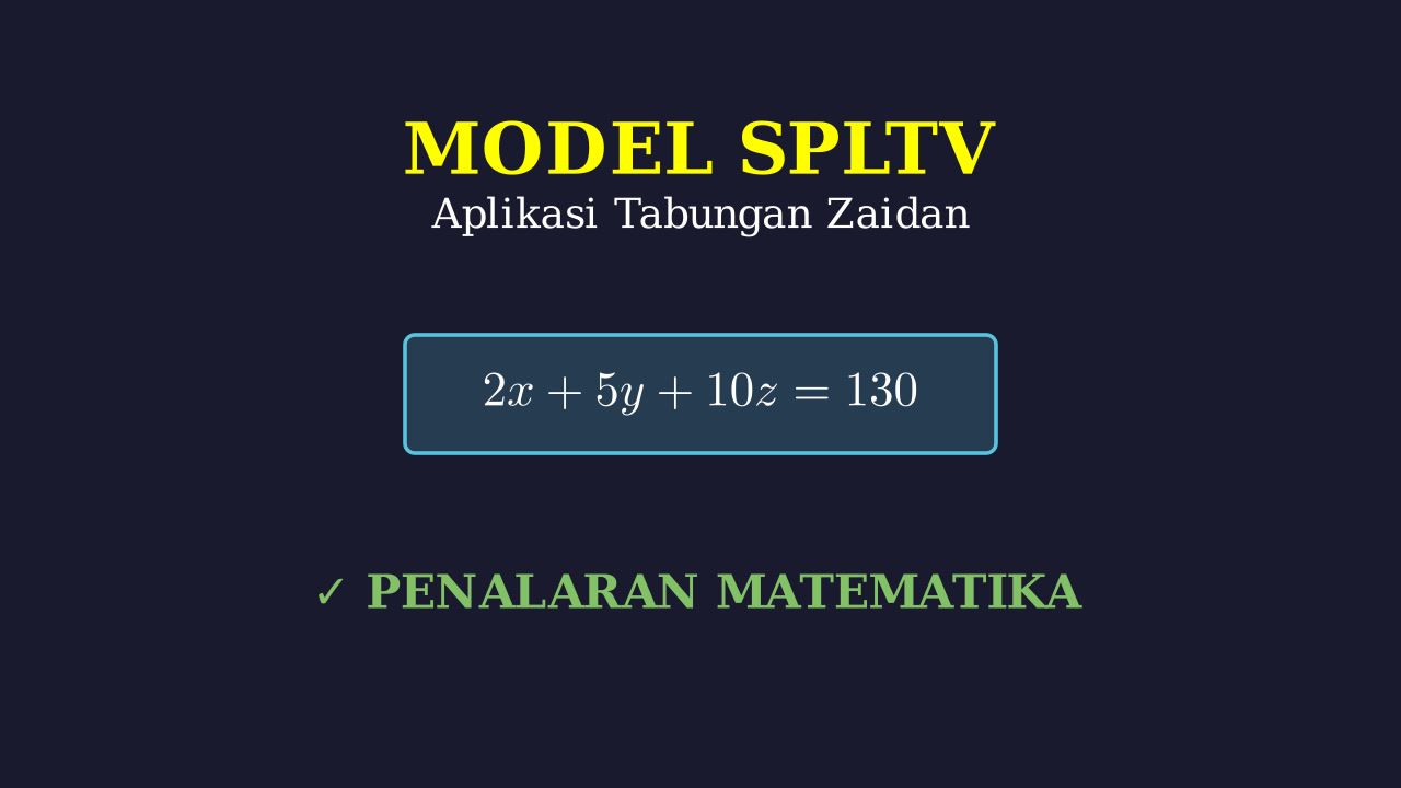 Menyusun Model Matematika SPLTV