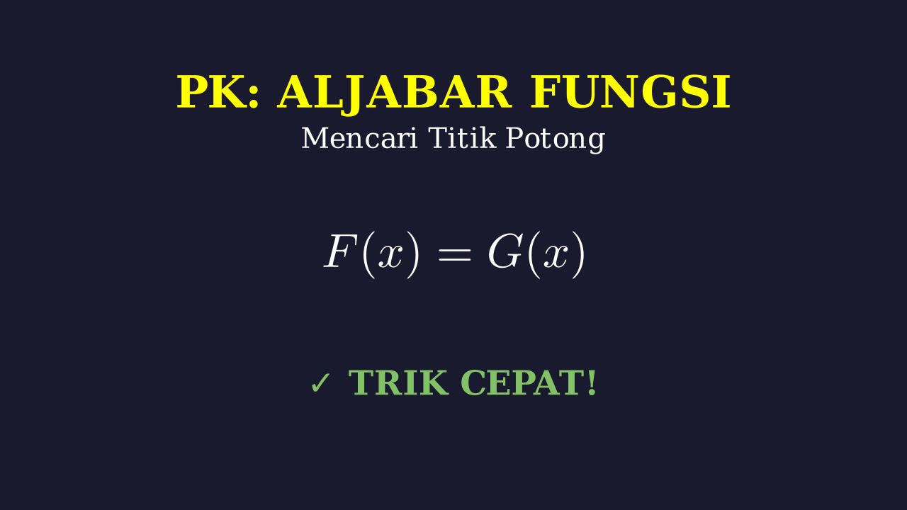 Titik Potong Dua Fungsi Kuadrat