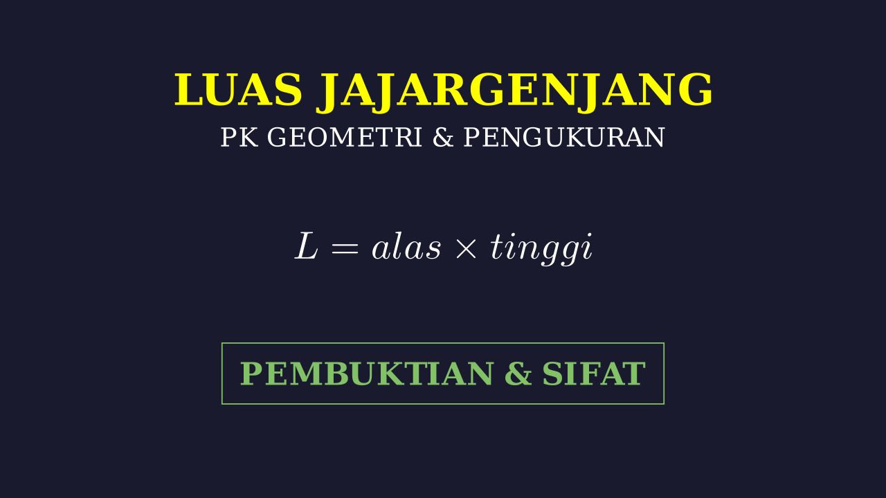 Sifat dan Rumus Luas Jajargenjang