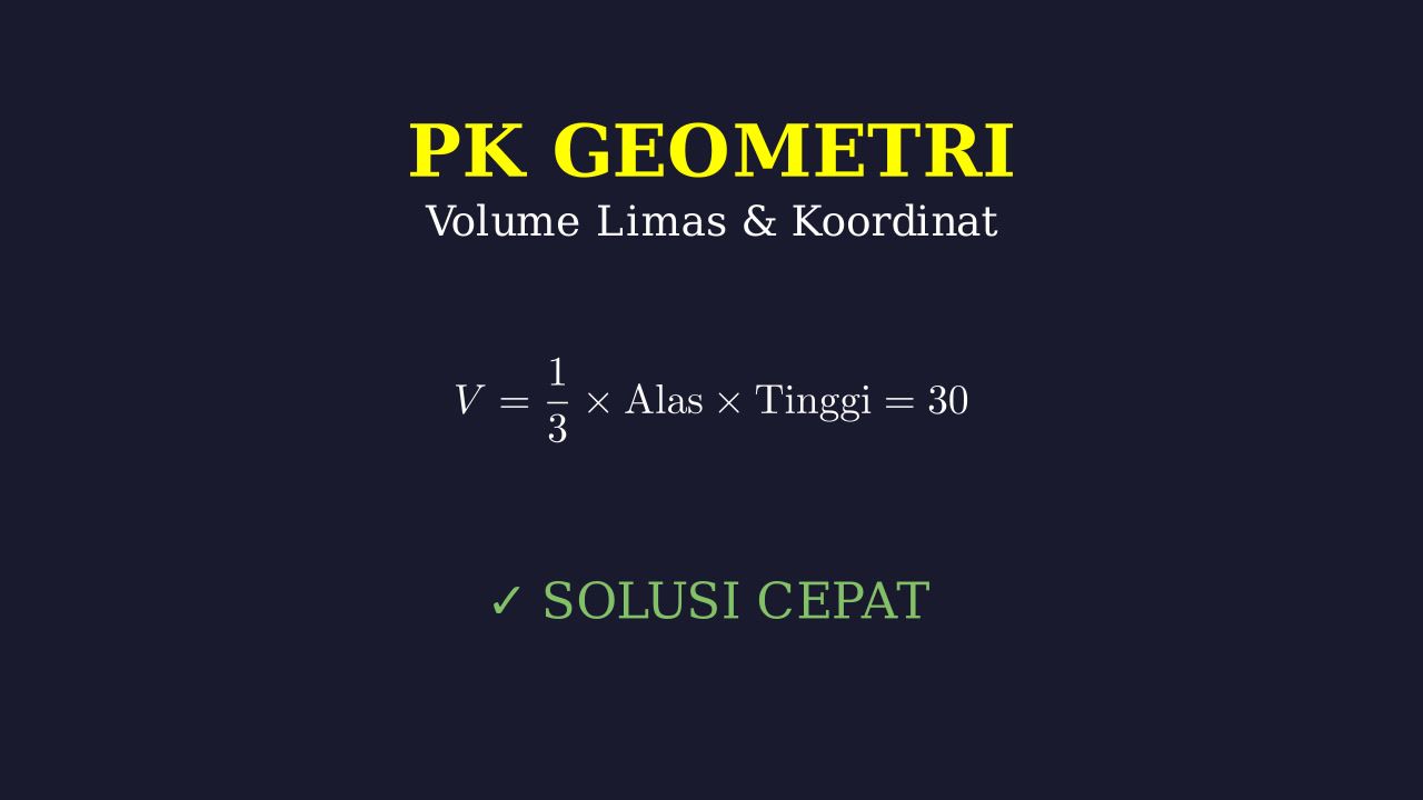 Volume Limas: Geometri Analitik