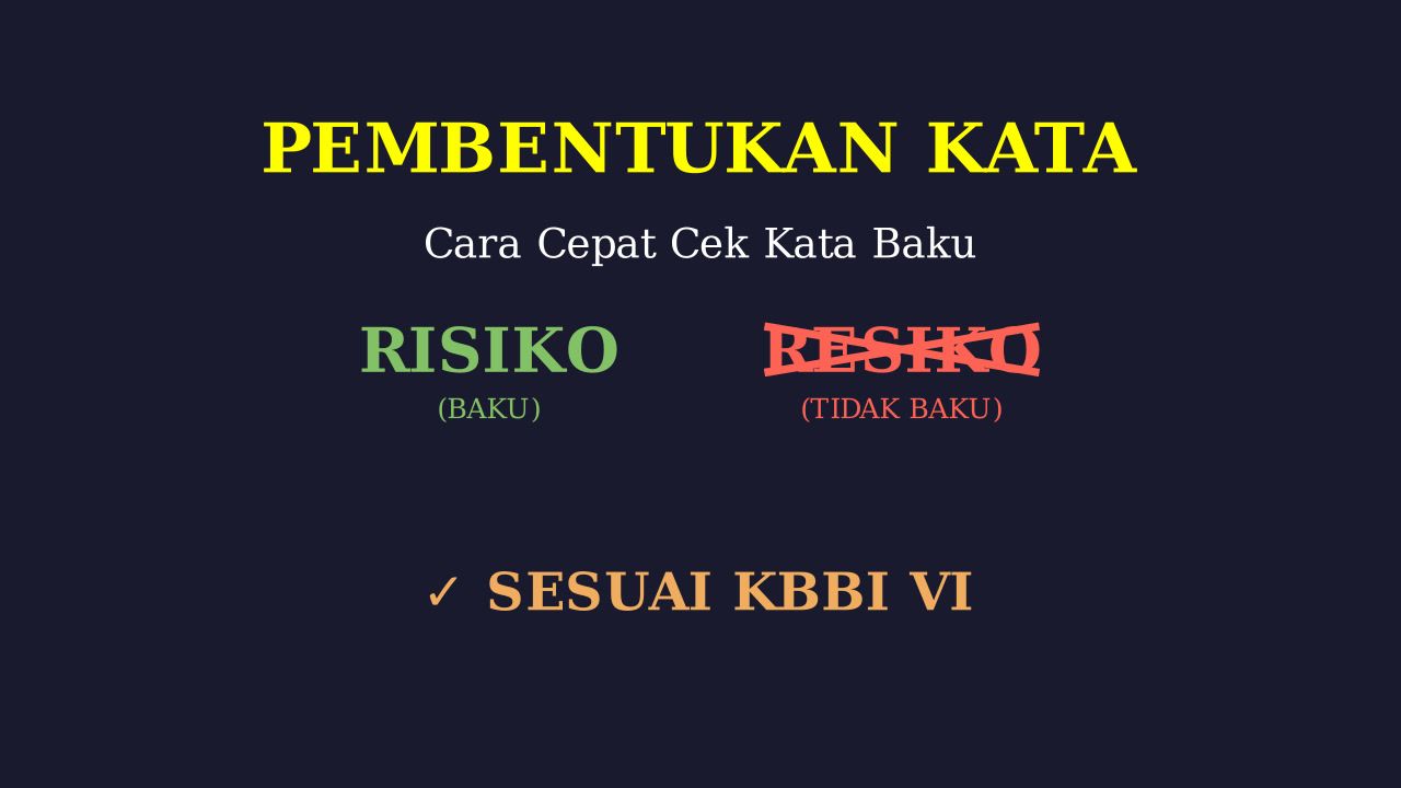 Identifikasi Kata Baku