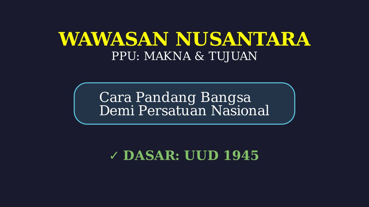 Wawasan Nusantara: Tujuan dan Dasar Hukum UUD 1945