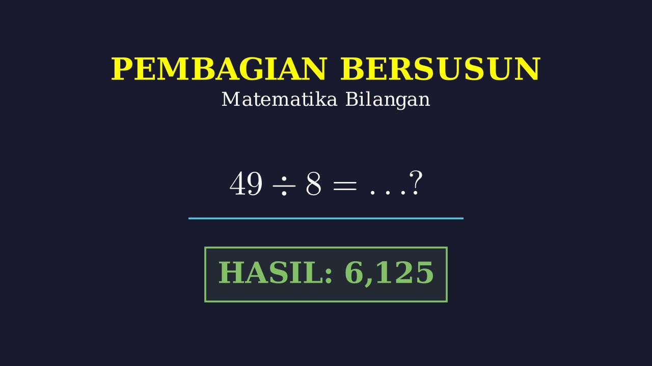 Pembagian Bersusun: 49 Bagi 8