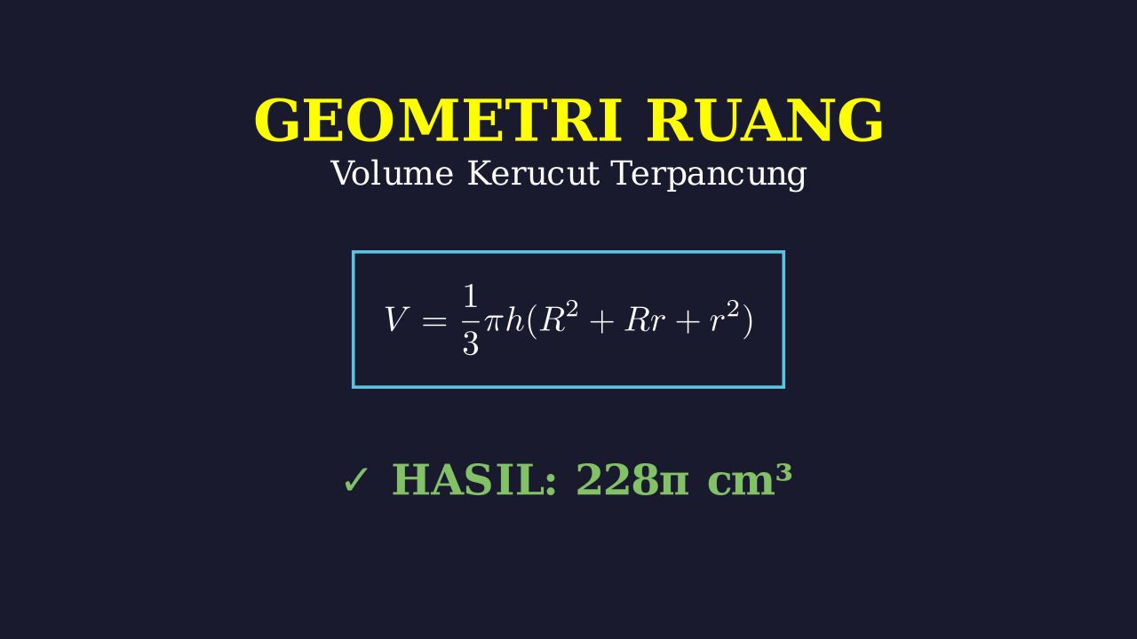 Volume Kerucut Terpancung