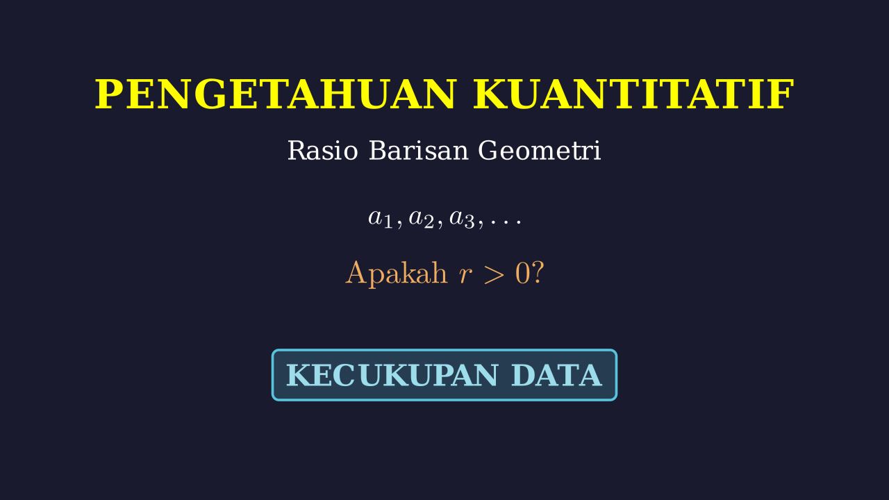 Rasio Barisan Geometri