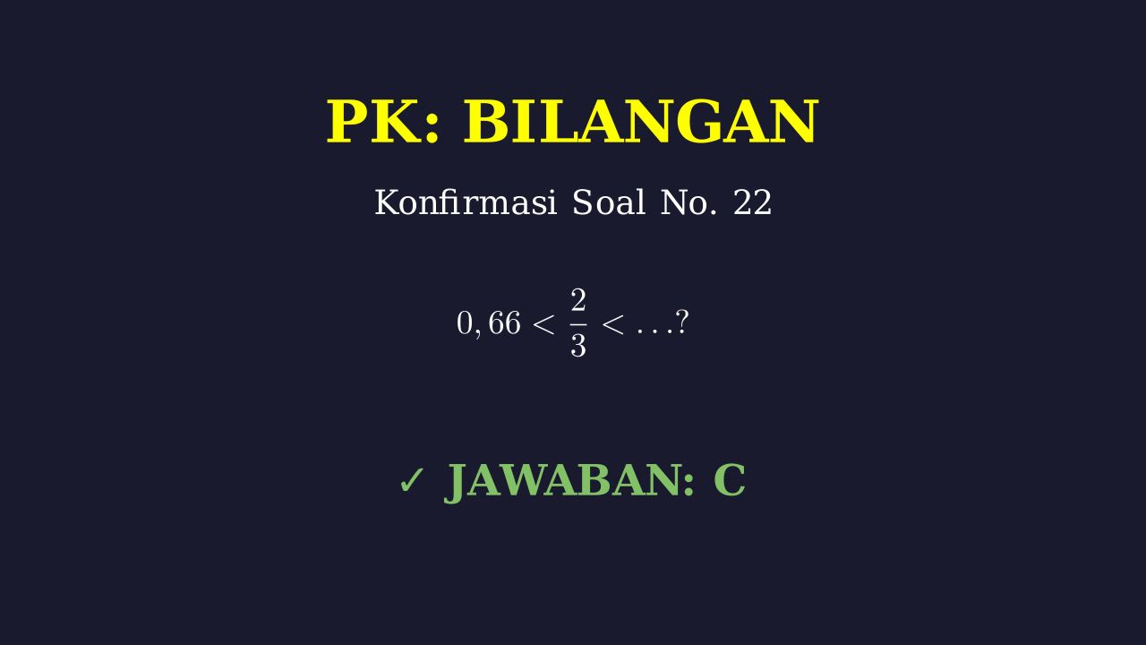 Pembahasan Soal 22: Menentukan Nilai Bilangan