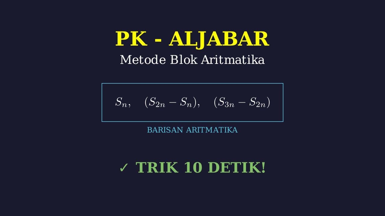 Barisan Aritmatika: Metode Blok