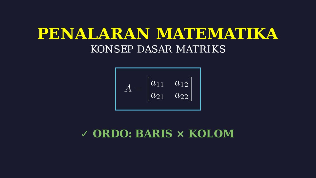 Konsep Dasar Matriks