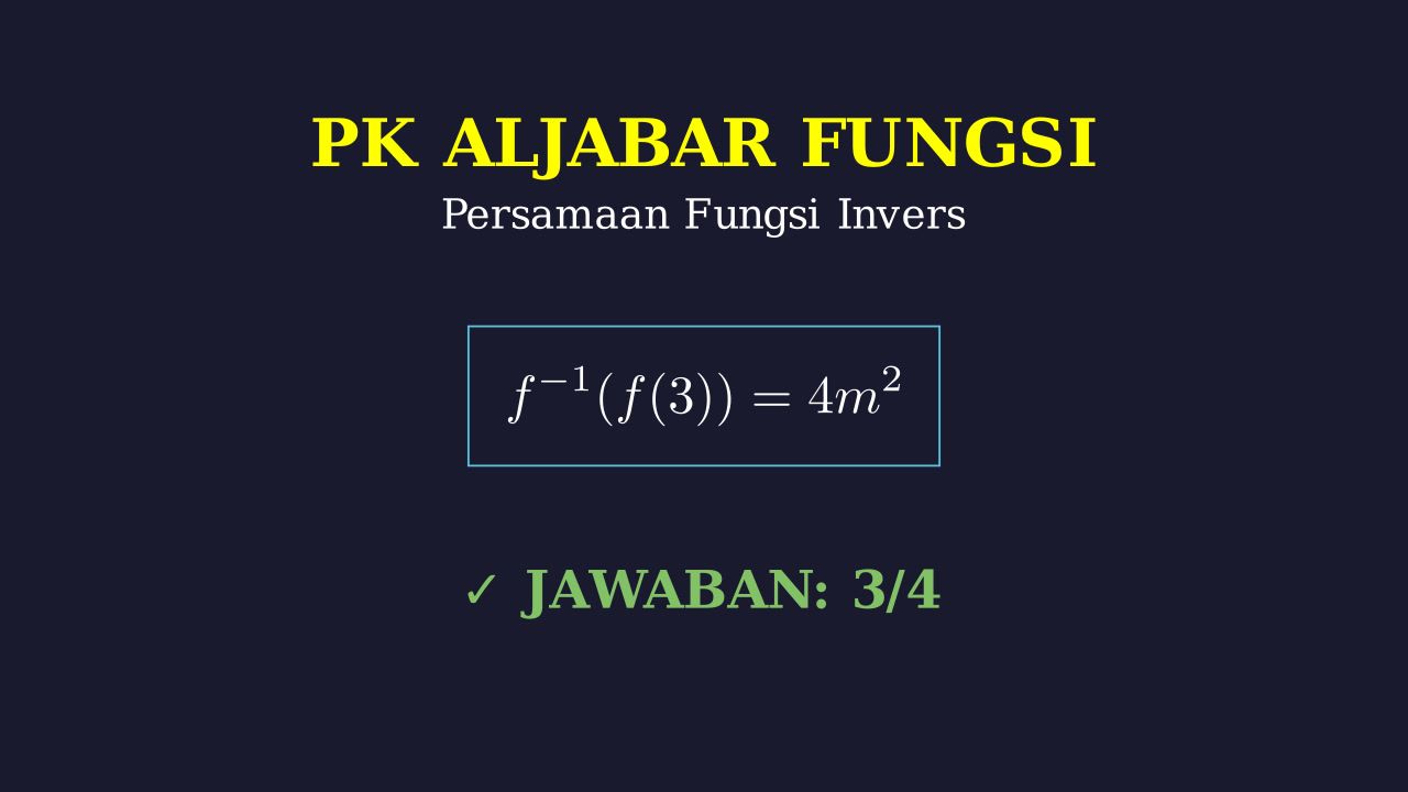 Fungsi Invers: Menentukan Nilai m