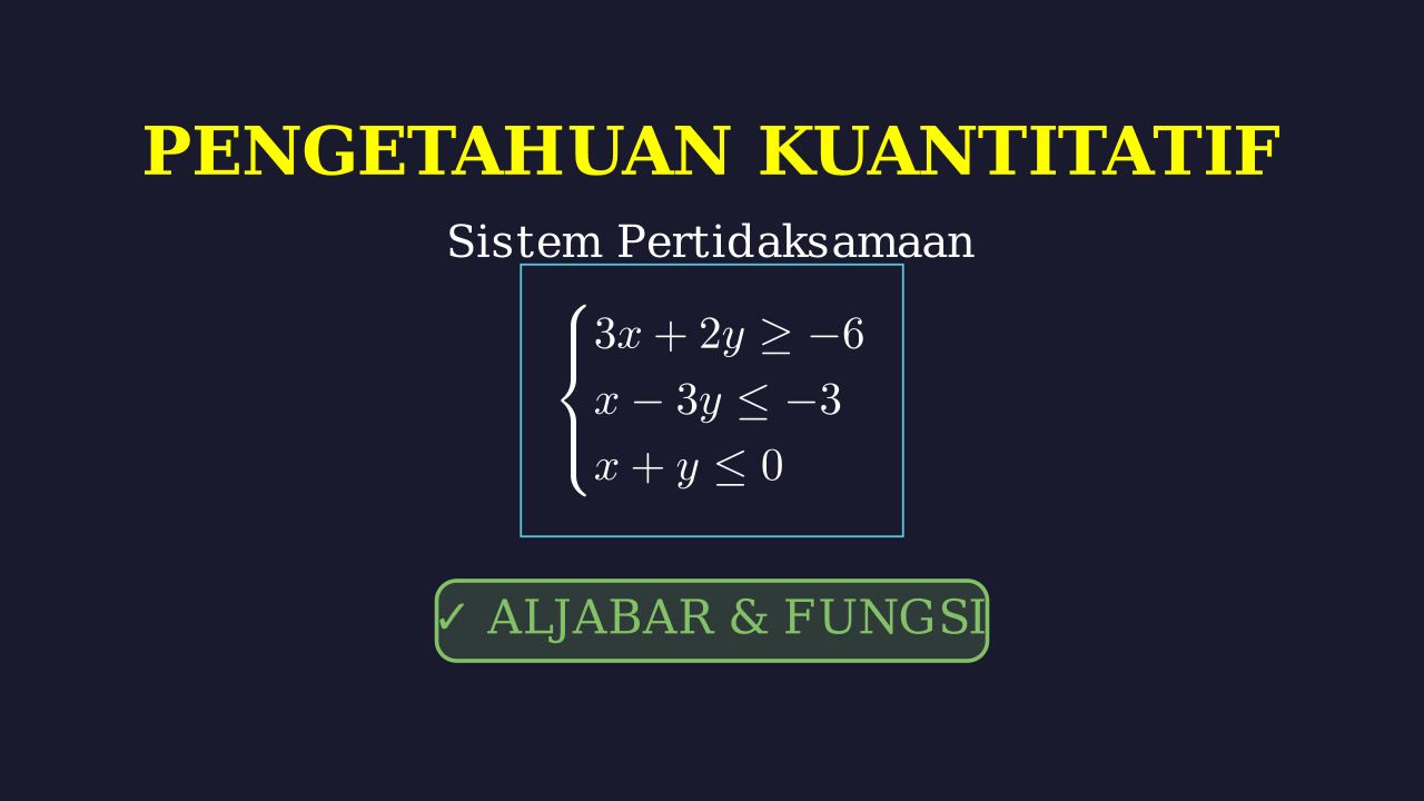 Menentukan Daerah Sistem Pertidaksamaan Linear