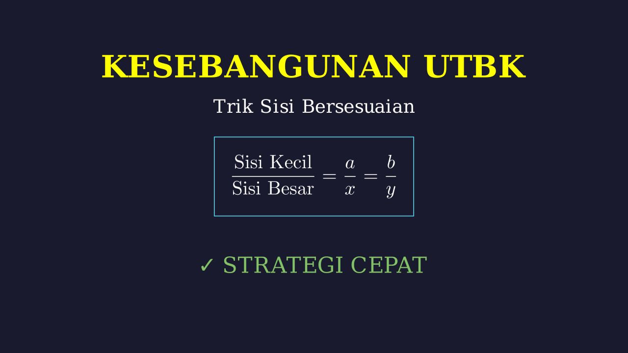 Kesebangunan UTBK: Perbandingan Sisi Bersesuaian