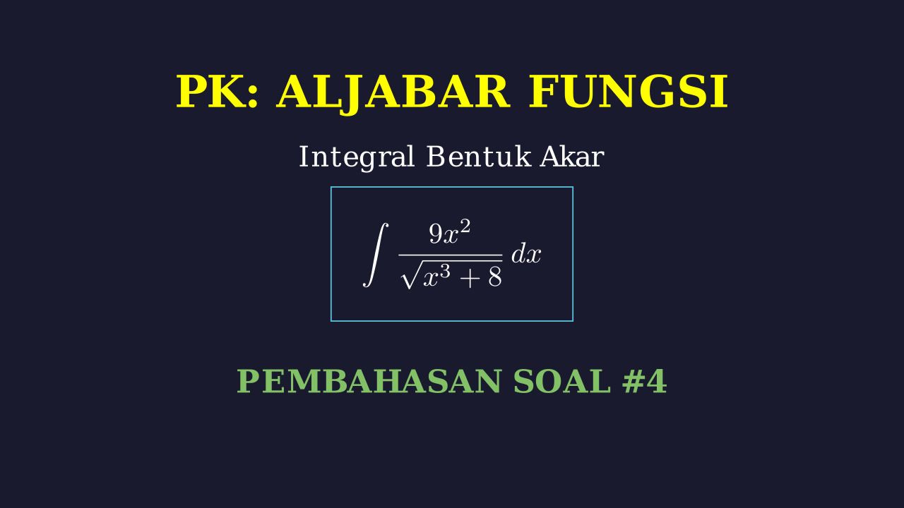 Menyelesaikan Integral Teknik Substitusi
