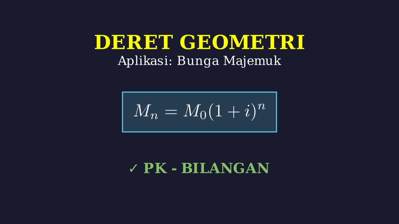 Deret Geometri: Konsep Bunga Bank