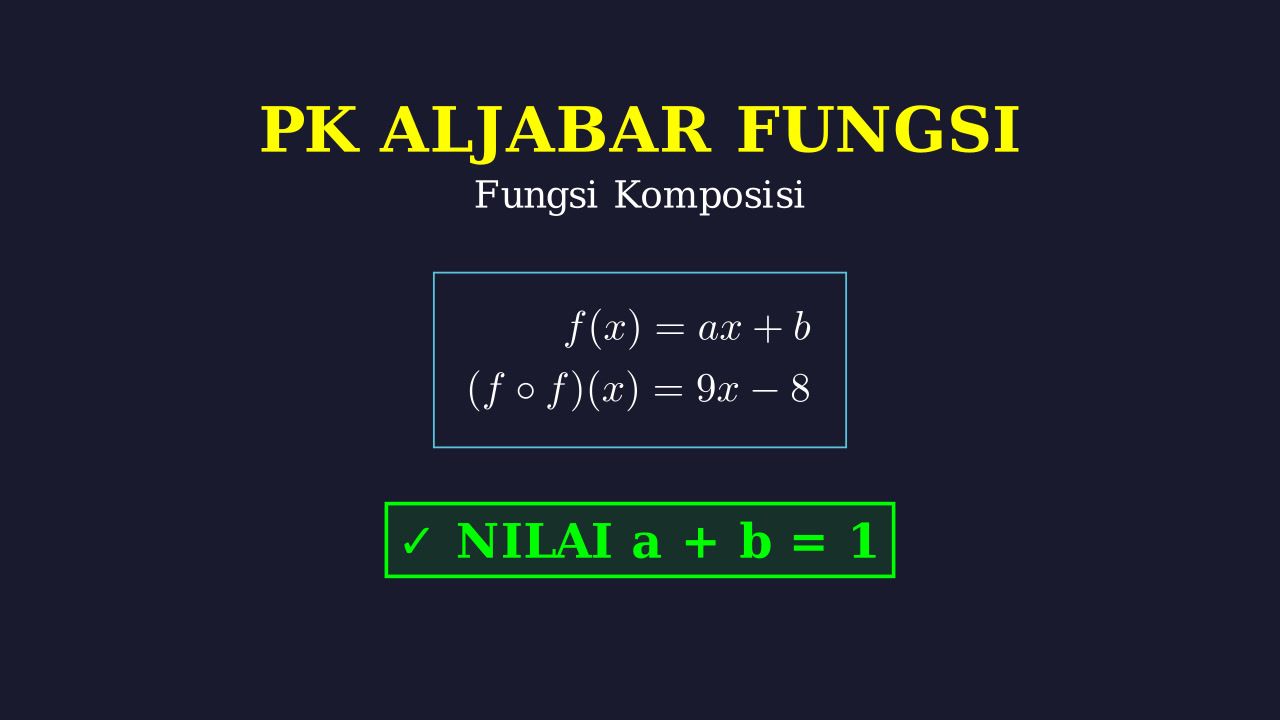 Mencari Nilai a + b Fungsi Komposisi