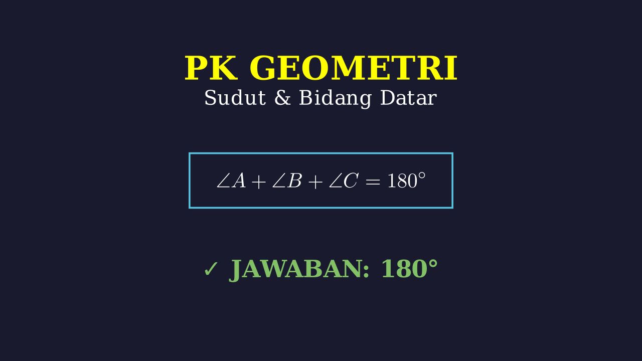 Geometri: Sudut dan Bidang Datar