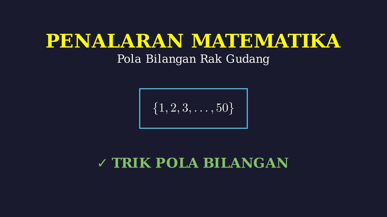 Soal Logika: Penomoran Rak Gudang