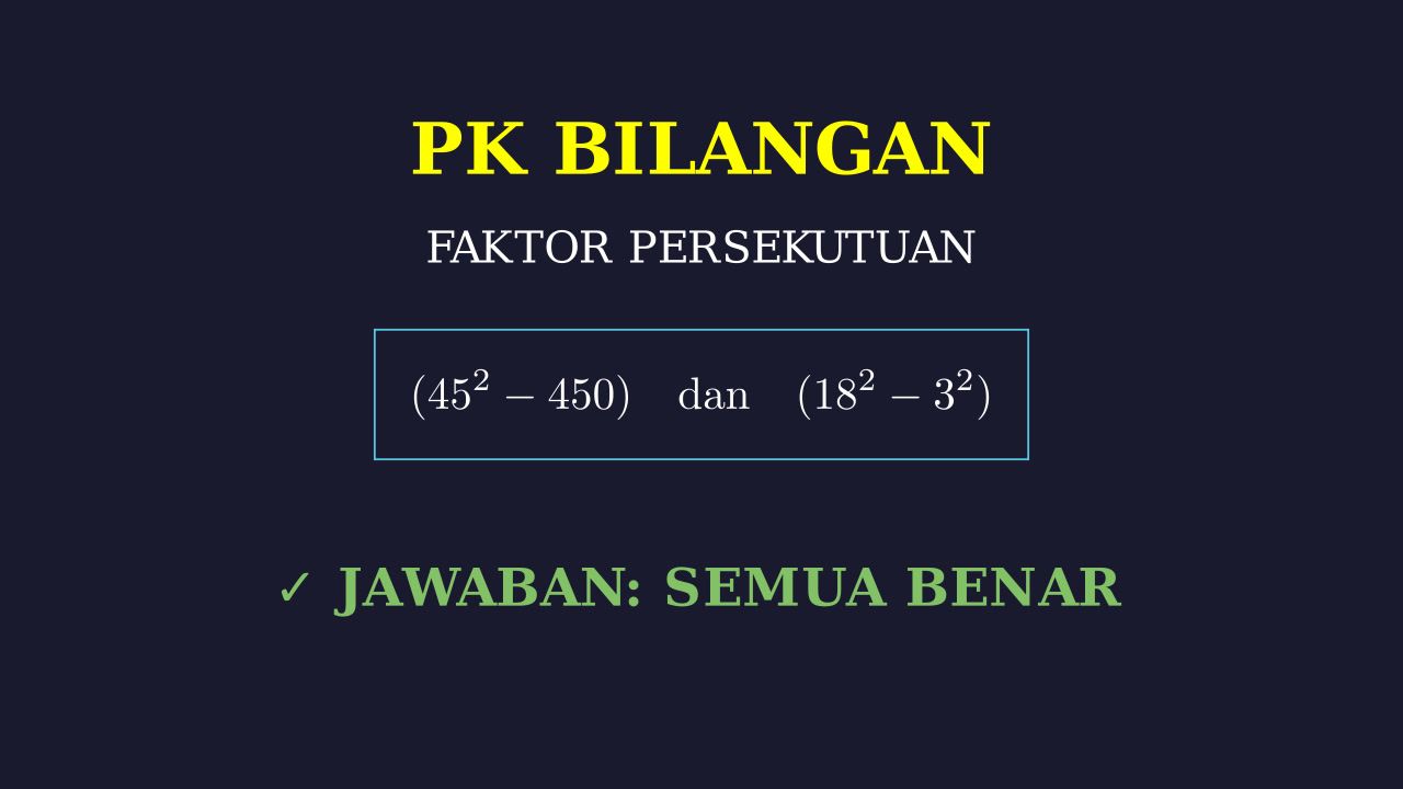 Menentukan Faktor Persekutuan