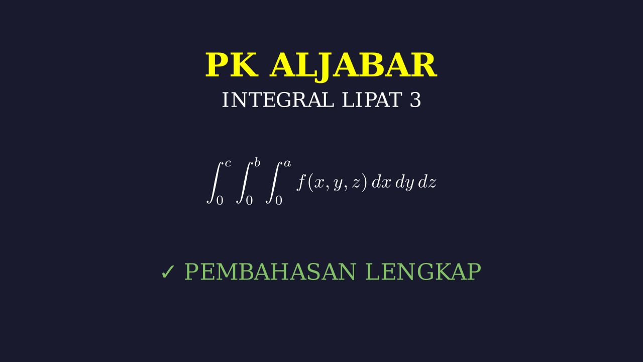 Integral Lipat Tiga