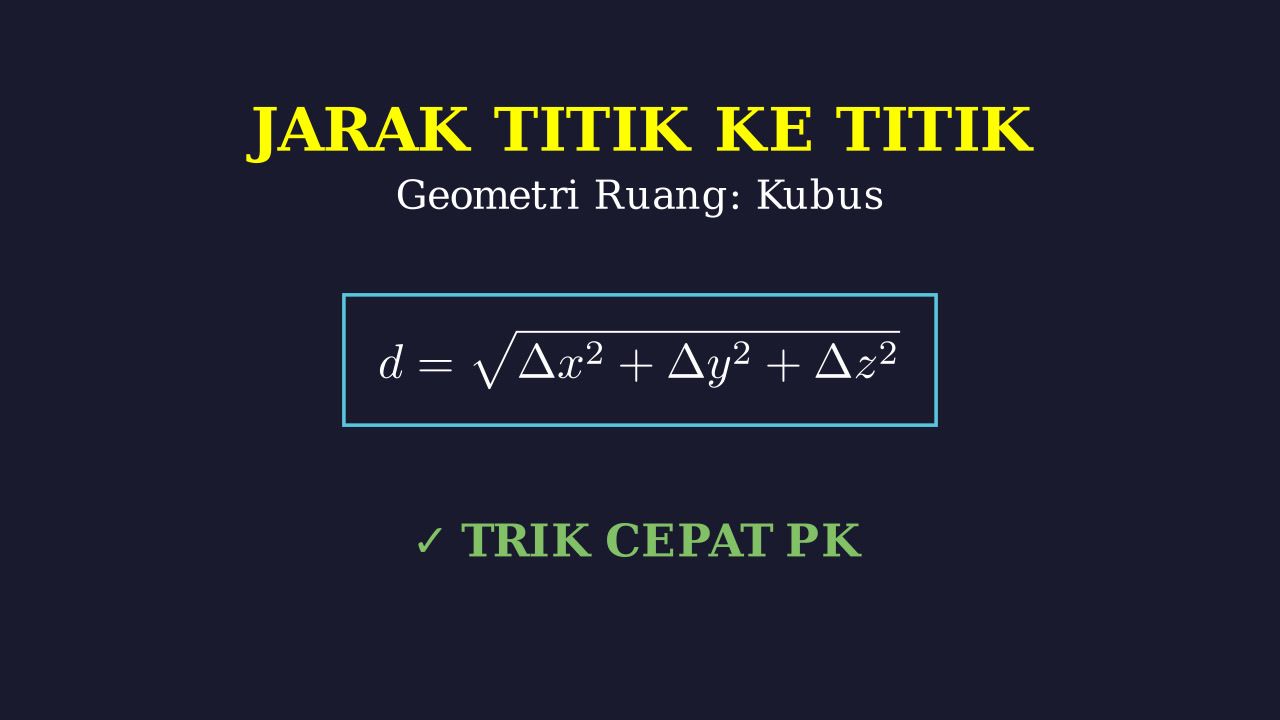 Jarak Titik ke Titik pada Kubus