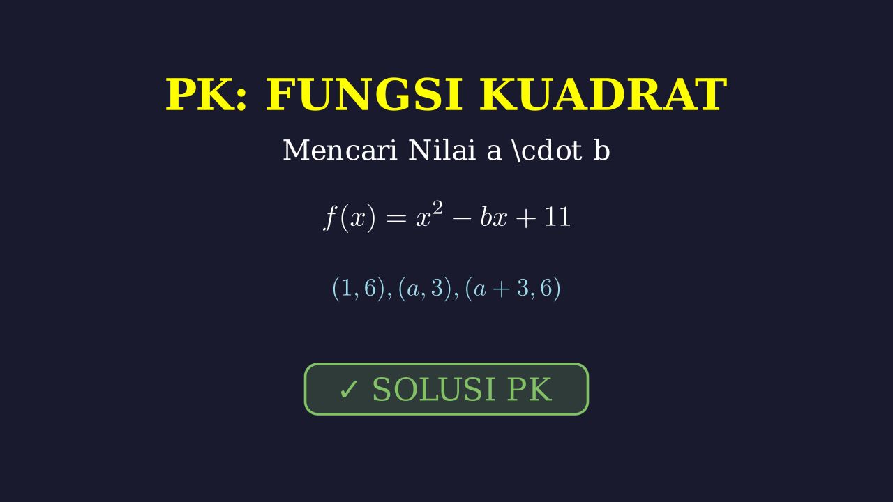 Menentukan Nilai AB pada Fungsi Kuadrat