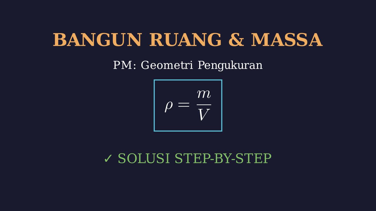 Bangun Ruang dan Massa Jenis: Panduan Langkah Demi Langkah