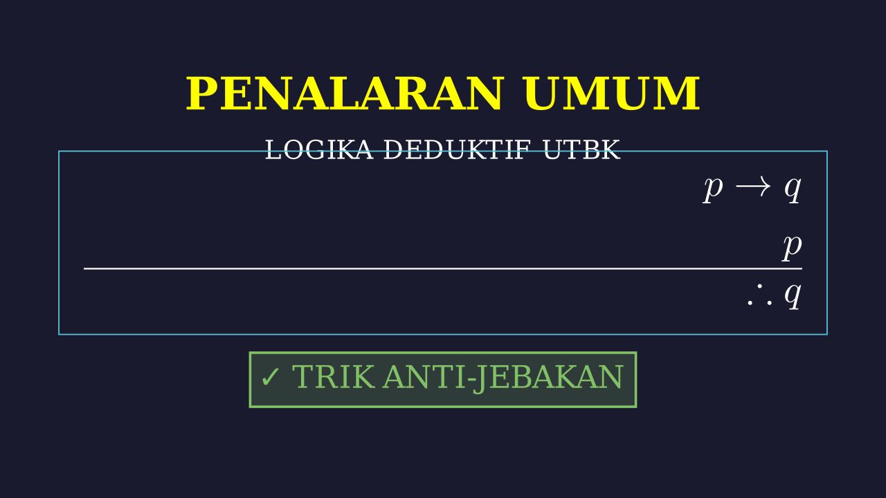Logika Dasar: Aturan Penalaran Umum UTBK