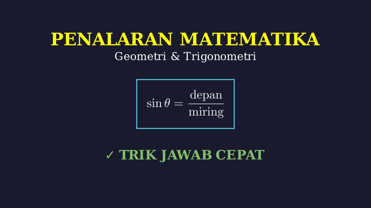 Konsep Dasar Trigonometri