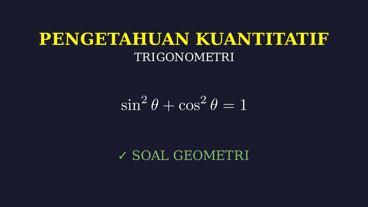 Konsep Dasar Trigonometri