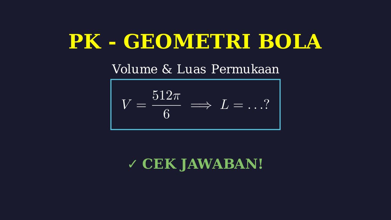 Menghitung Luas Permukaan Bola