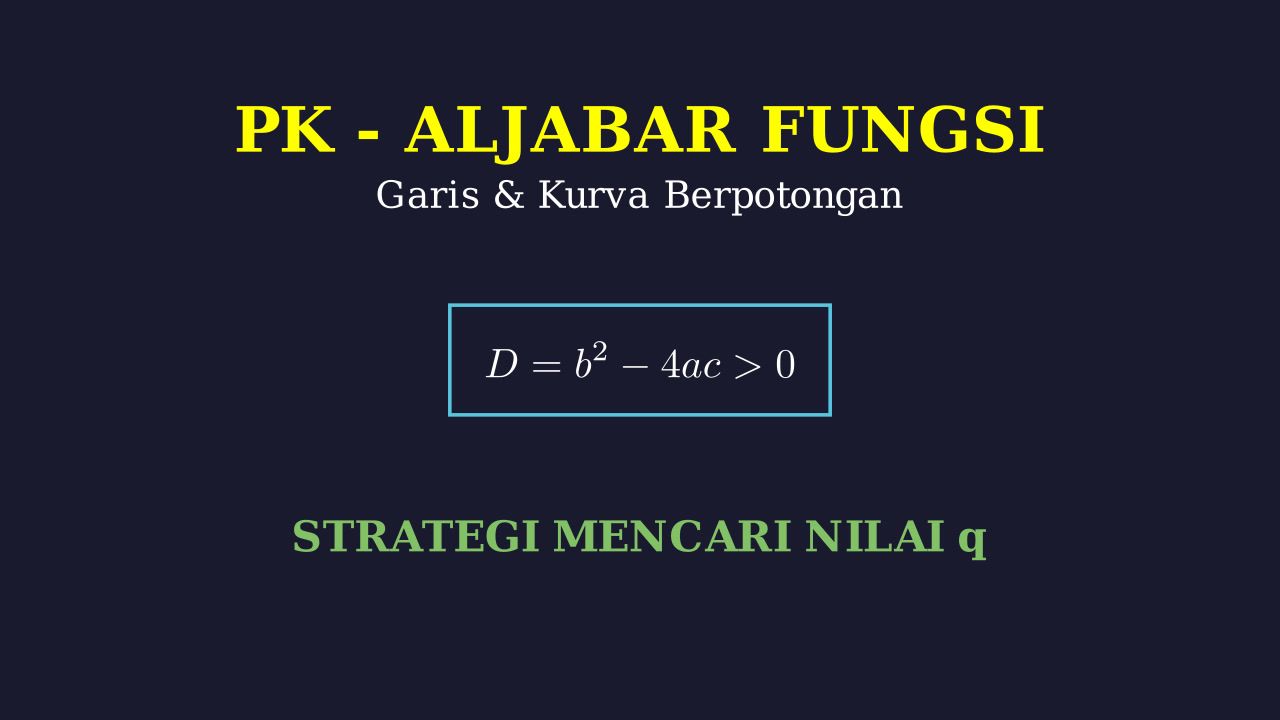 Menentukan Nilai q: Perpotongan Garis dan Fungsi Kuadrat
