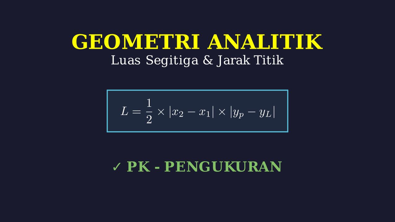 Geometri Analitik: Jarak Titik & Luas Segitiga