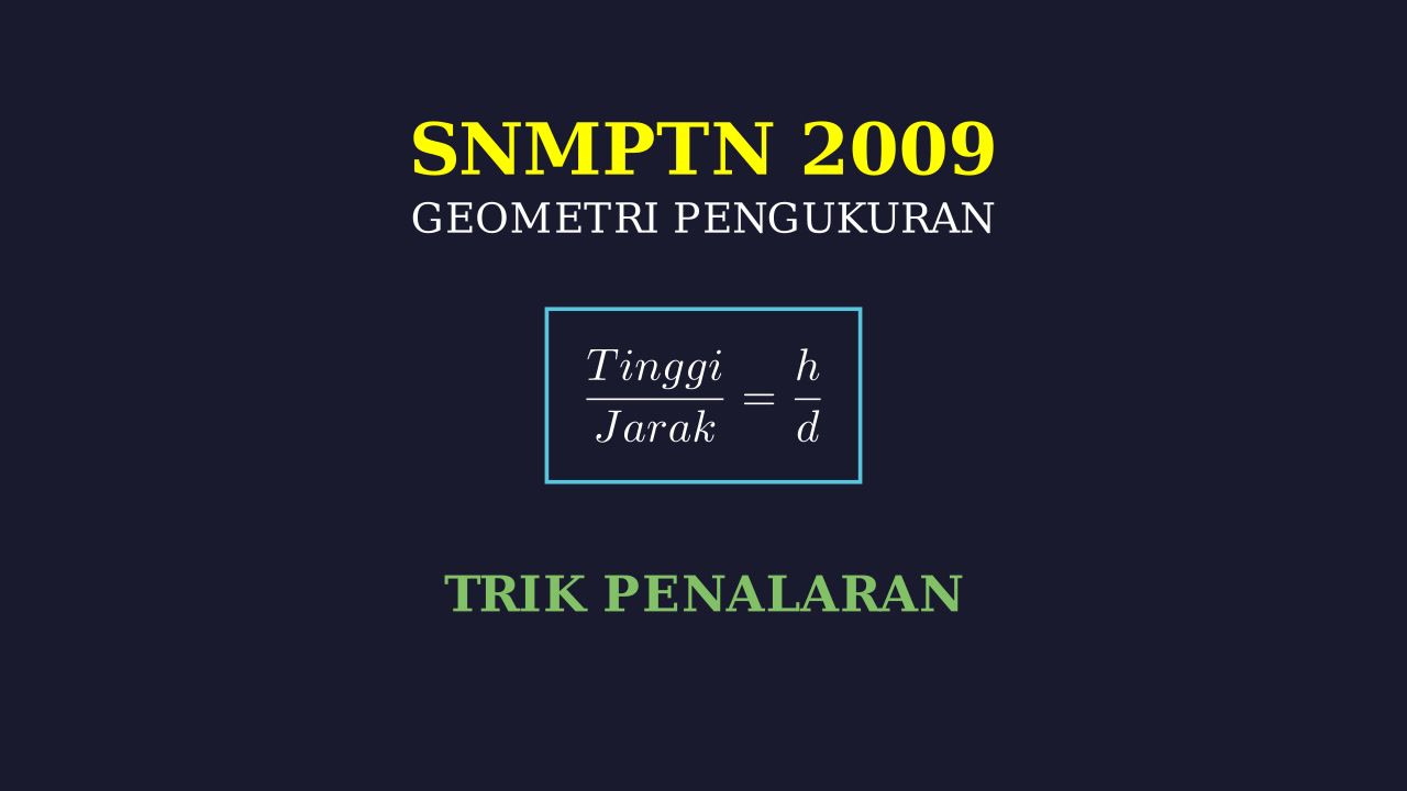 Menghitung Tinggi Bangunan Dengan Senter
