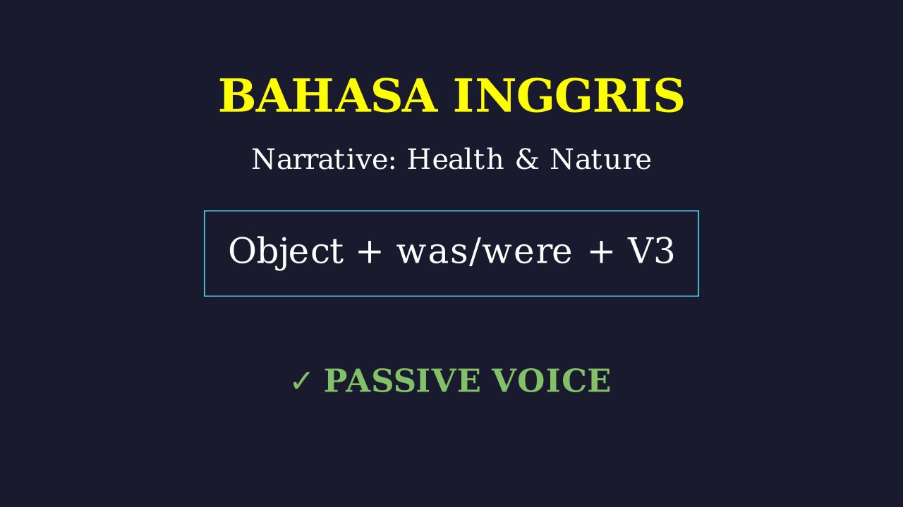 Passive Voice in Narrative Texts: Environment & Health