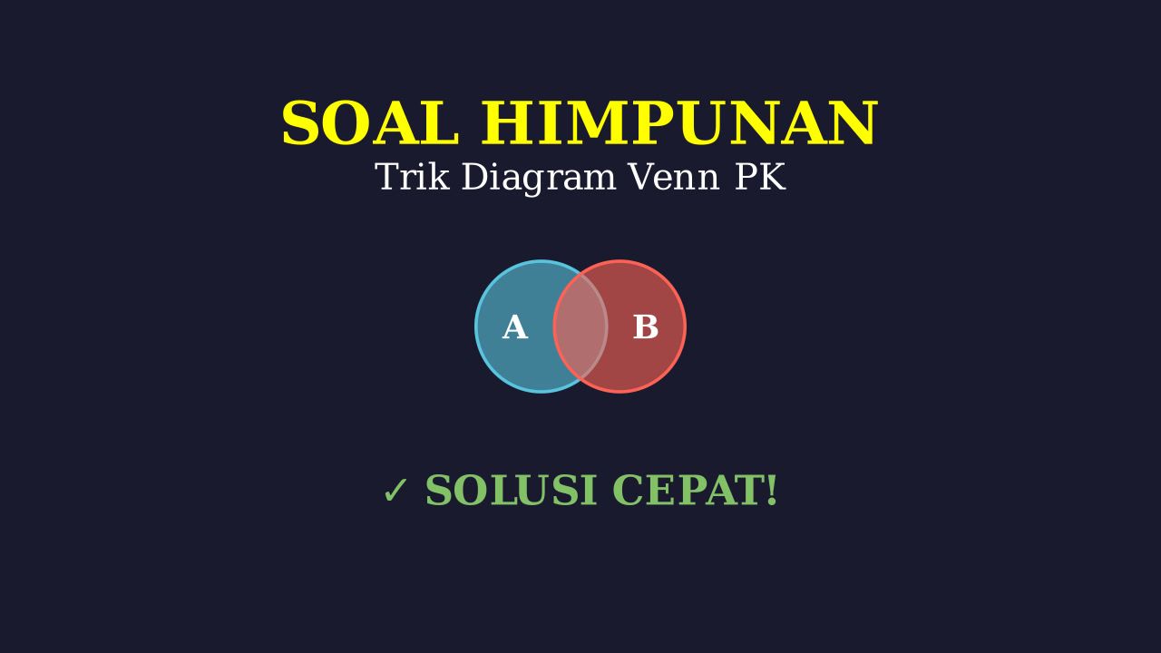 Soal Cerita Himpunan: Diagram Venn