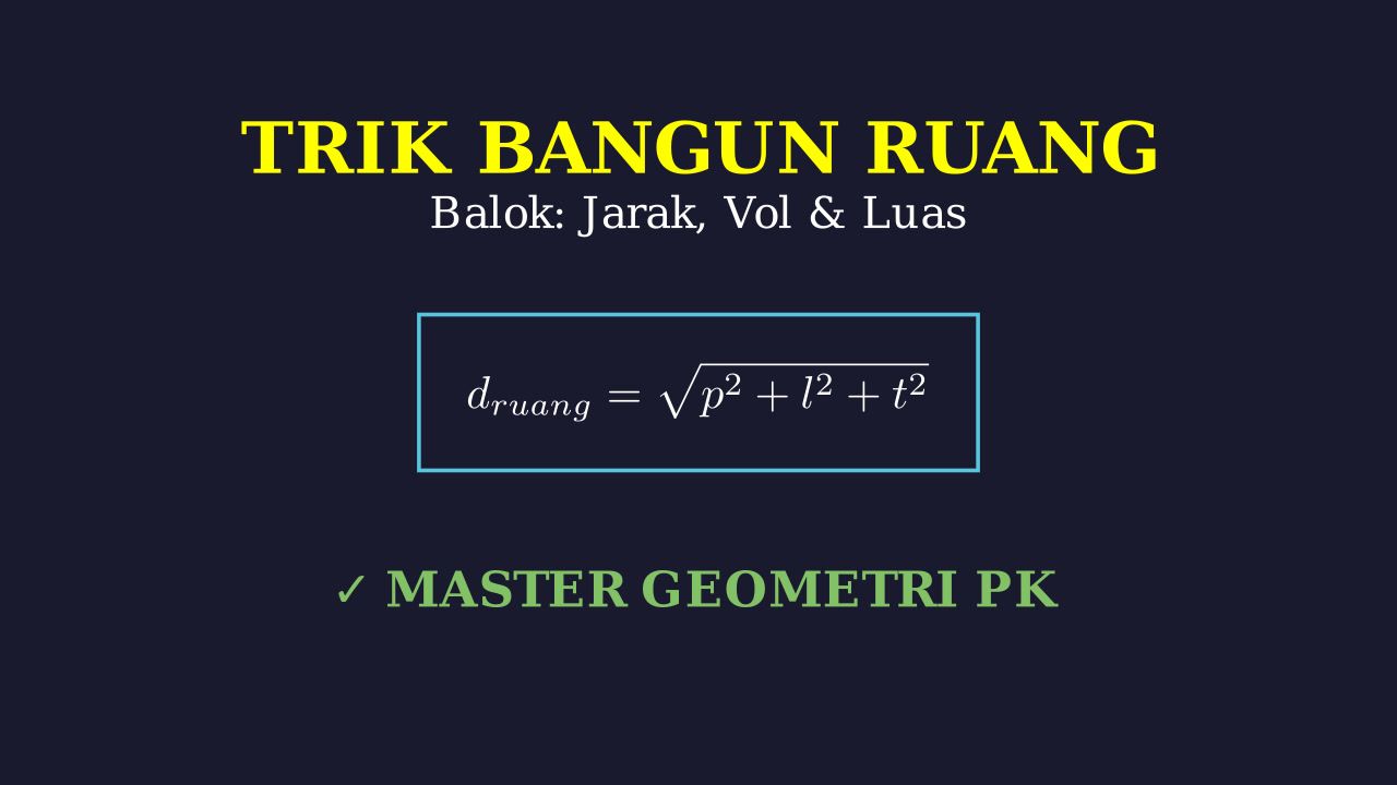 Trik Cepat Balok: Jarak, Volume, & Luas