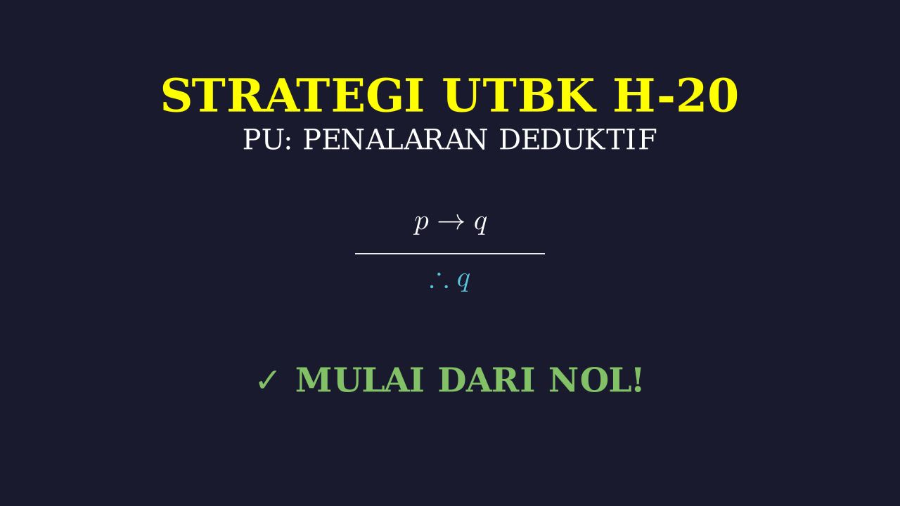 Strategi UTBK H-20: Panduan Belajar Efektif Dari Nol