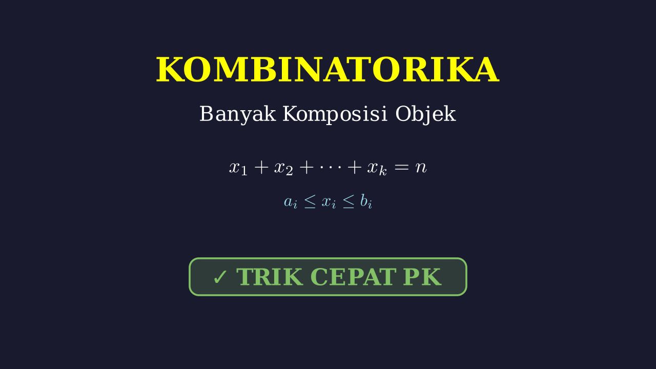 Kombinatorika: Komposisi Batasan Minimum & Maksimum